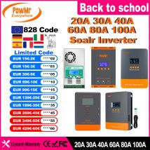 PowMr MPPT 100A 80A 60A 40A 30A 30A 20A controlador de cargador Solar LCD funciona con Panel Solar de batería Lifepo4 de plomo-ácido de 12V 24V 36V 48V