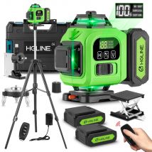 HGLINE 16-Linien-Laser-Wasserwaage, professionelles Konstruktionslaser-Werkzeug 360 °   Horizontale Maschine mit vertikalen Niveaus und 6000-mAh-Akku