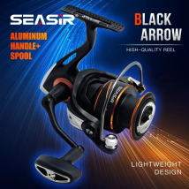 SEASIR Black Arrow 5+1BB Metall-Hauptgetriebe, glattere Aluminiumspule, starker Zug, wasserdicht, hochwertige Angelrolle