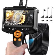 Telecamera per endoscopio con schermo IPS HD da 4,3 pollici Telecamera per periscopio HD1080P con luci a 8 LED Telecamera di ispezione impermeabile IP67 per auto