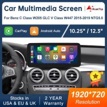 Pantalla Multimedia para Benz Clase C W205 GLC V clase W447 2015-2019 NTG5.0 pantalla táctil inalámbrica Carplay navegación Android Auto