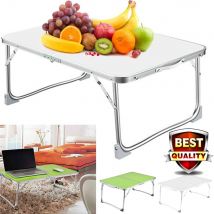 EFAN Tavolino da campeggio pieghevole piccolo da picnic 60x40x26 cm, letto portatile da viaggio pieghevole leggero in alluminio per picnic