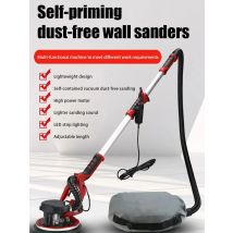 Electric Wall Sander with LED Extendable Handle for Wall Putty Sanding, Automatic Dust Collection Long-Handle Wall Sander