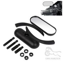 Specchietto retrovisore moto specchietto laterale ovale quadrato per Harley Touring Electra Glide Dyna Fatboy Softail Breakout Sportster