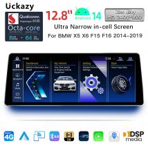 2400*900 pantalla de alta resolución de 12,8 pulgadas para BMW X5 F15 X6 F16 2014-2017 NBT EVO medios de navegación GPS para coche Radio estéreo Multimedia inalámbrico Carplay WiFi BT 12,8 "Android 14