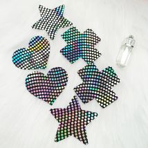 1 paar Sexy Laser Nippel Pasties Nippel Abdeckungen Frauen Klebstoff Brust Unsichtbare Boob Aufkleber Brust Aufkleber Einweg