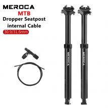 MEROCA Fahrrad Dropper Sattelstütze 27,2/30,9/31,6x425mm Interne Routing Kabel Fernbedienung Draht Control Lift Sitzrohr MTB Sattelstütze