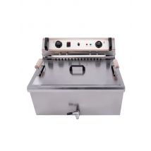 Commercial Deep Fryer 4800W Stainless Steel Single Tank Electric Fryer Thermostat Fryer Machine