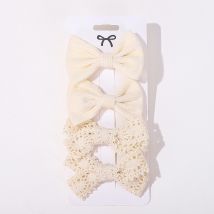 4 Teile/satz Einfarbig spitze Haar Clips für Mädchen Handgemachte Samt Bowknot Baby Haarnadeln Headwear Haar Zubehör Großhandel