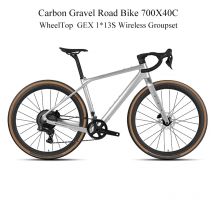 TWITTER 700X40C Bicicletta senza fili in ghiaia di carbonio WheelTop GEX 13S Cambio elettronico Bici da ciclismo a disco idraulico da strada per adulti