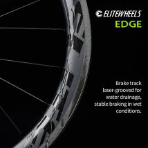 ELITEWHEELS EDGE llanta de carbono freno juego de ruedas de carretera ultraligero 1291g 40 50mm llanta sistema de trinquete 36T HUB ala 20 radios juego de ruedas de bicicleta