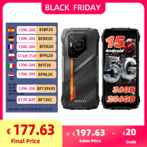 OSCAL PILOT 3 Wytrzymały telefon, Android 15 Wytrzymały smartfon 5G Dimensity 6300, (12+24) GB RAM 256 GB ROM, wyświetlacz 6,78 cala 120 Hz, 7700 mAh