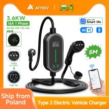 AFYEEV 3600W Portatile Type2 IEC62196-2 EV Caricatore Auto Elettrica Caricatore EVSE Cavo di Ricarica Wallbox Wi-Fi Bluetooth APP di Controllo