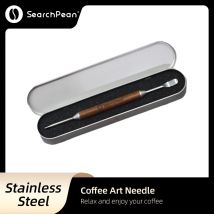 Kaffee Kunst Nadeln Cappuccino Espresso Kaffee Dekorieren Hohe Qualität Holzgriff Tamper Kreative Pull Blume Nadel Geschenk