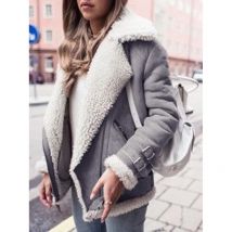 Neue Mode Casual Langarm Drehen-unten Kragen Zipper Einfarbig Slim Fit Mantel Für Frauen, 3 Farben
