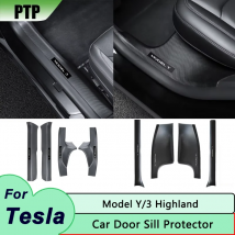Modell Y 2025 Einstiegsleistenschutz für Modell 3. Highland Car vorne und hinten, Türleistenpedal, kratzfester Schutz, Zubehörabdeckungen