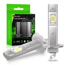 2 Pz 1:1 Auto LED H1 HA CONDOTTO LA Lampadina Del Faro 55 W 12000Lm Bianco 6500 K Mini per Auto Super Luminoso LED Fendinebbia Fanless Wireless 12 V