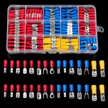 Connettori a crimpare da 280 pezzi, kit connettori a forcella maschio e femmina da 2,8 mm 4,8 mm 6,3 mm, 15 tipi di connettori elettrici con terminali a crimpare