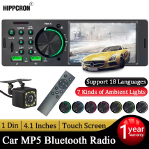 1 DIN Auto Autoradio Bluetooth Stereo MP5 Player 4,1 Zoll Touchscreen mit Fernbedienung USB/TF Schnelllade-Audioradio