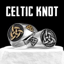 Viking Keltischen Knoten Edelstahl Männer Ringe Punk Neue In Für Männliche Frauen Mode Schmuck Kreativität Geschenk Großhandel Dropshiping
