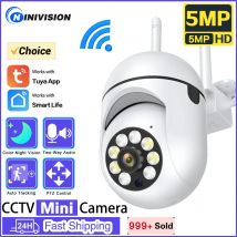 Tuya 5MP Wifi IP Kamera Farbe nachtsicht Outdoor Auto Tracking Drahtlose PTZ CCTV Sicherheit Überwachung Kamera Smart Leben Cam