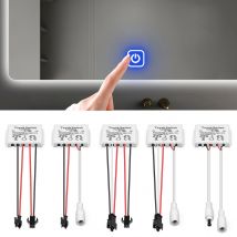 Badezimmerspiegel, LED-Dimmer, Touch-Schalter, funktioniert mit DC12V-LED-Streifen, stufenlose Dimmsteuerung, Glaspenetration für die Heimbeleuchtung