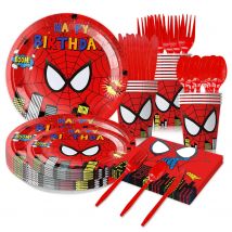 New Red Spiderman Party Supplies SpiderMan SpiderHero stoviglie copritavolo decorazioni Set per