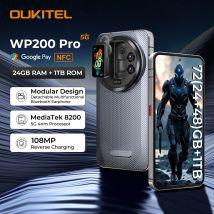 Oukitel WP200 Pro 5G Telefono robusto modulare Orologio auricolare staccabile 72 GB + 1 TB MTK8200 Smartphone 108 MP cellulare