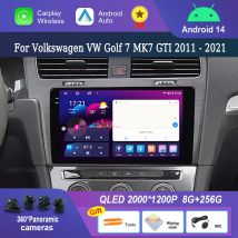 GPS-Navigation für Volkswagen VW Golf 7 MK7 GTI 2011–2021 Autoradio Multimedia-Player Android 14 QLED-Bildschirm 4G DSP Stereo