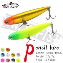 WALK FISH 1 Stück 6/12 g 60/85 mm Airshipsmall Munit Float Bleistiftoberfläche Köder Langstreckenwurf nach oben ausgerichteter Bass Militärfisch