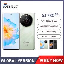 FOSSIBOT S3 PRO Smartphone 6,67 Zoll AMOLED Display Helio G85 6 GB + 128 GB Mobiltelefon Android 14 5000 mAh Akku 64 MP Kamera NFC