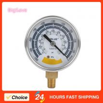 Manometer aus Edelstahl, hohe Genauigkeit, langlebig, präzises Luftmessgerät für Vakuumpumpe, 0-14 psi NPT 1/8 Zoll Anschluss