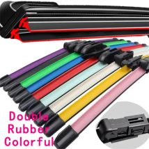 Colorful Car Windshield Wiper Blades Soft Double Layer Rubber Frameless Bracketless 16" 19" 20" 22" 24"26" 30" for Special Lock