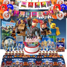 Roblox Decorazioni per feste di compleanno Fornitori Roblox Gioco Celebrazione Palloncini per feste Stoviglie usa e getta Piatto per tazze Giocattoli per baby shower