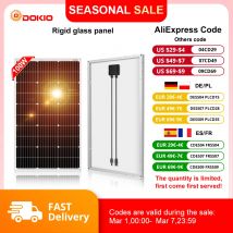 DOKIO 18V 100W Sztywny panel słoneczny Chiny 18V Monokrystaliczny krzem Wodoodporny panel słoneczny Ładowanie 12V # DSP-100M Camping/Home/RV