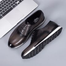 Luxusmarke Herren Oxford Schuhe Mode Frankreich Stil Echt leder Sneakers Slip-On Casual Business Travel rutsch feste Herren schuhe
