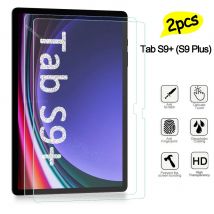 2 Packungen ölbeschichteter HD-Hartfilm aus gehärtetem Glas, kratzfester Displayschutz für Samsung Galaxy Tab S9+ S9 Plus 12,4-Zoll-Display