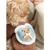 Beautiful Dog Sweater Teddy Small Bear Pattern Knit Pullover Bichon Winter Warmth Clothes Thickened Maltese Pullover