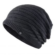 Winter Gestrickte Beanie Stricken Gestreiften Beanie männer Dicke Hüte Im Freien Warme Ski Mützen Für Männer Doppel Schichten Mit Samt