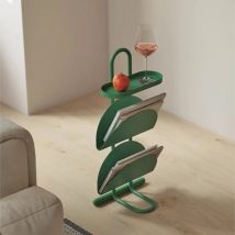 MOMO Sofa Kleiner Beistelltisch Wohnzimmer Balkon Couchtisch Zeitschriften Bücherregal Schlafzimmer Nachttisch Regal Kreativer kleiner Tisch