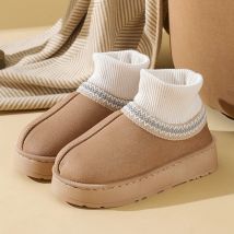 Zimowe pluszowe botki damskie, codzienne kapcie damskie, domowe puszyste luksusowe designerskie buty damskie, futrzane botki do noszenia w domu, ocieplane śniegowce.