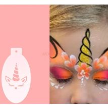 1pcs Facial painting template, painting mold, tattoo printing board, unicorn princess printing board