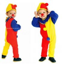 Costumi di buffoni di Halloween per bambini Costume cosplay da clown per bambini Tute da circo Bambini Giorno di Natale Capodanno Pagliaccetti Cappello