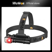 Wurkkos HD15R 18650 Dual-LED-Stirnlampe mit rotem Flutlicht, wiederaufladbare Taschenlampe, 2000 lm,