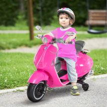 Scooter elettrico autorizzato rosa 108x49x75 cm per bambini di 3-6 anni