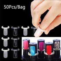 50 pz Anello di Visualizzazione Del Chiodo FAI DA TE Mostrando Bordo di Colore Colori Display 2*2*1 cm Forma di Anello di Carta Può Essere Metti sulla bottiglia di smalto