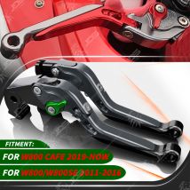 Für Kawasaki W800/SE/W800 Cafe 2011-Dieses Jahr Bremshebel und Kupplungshebel im Set CNC Gefräste Alu Einstellbar Motorrad Brems Kupplungs Hebel
