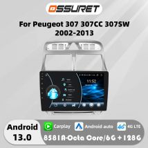 9 "Android 13 radio de coche GPS estéreo para Peugeot 307 307CC 307SW 2002-2013 reproductor