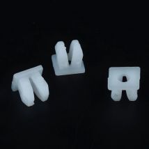 50Pcs Universal Auto Fastener Weiß 5mm Loch Kunststoff Push Niet Fender Clips Fender Bumper Tür Seite Rock Retainer