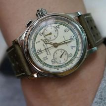 FARASUTE Herren-Chronographenuhr 40 mm Panda Handaufzug mechanische Armbanduhr Saphirspiegel ST19 Mov. Leuchtend